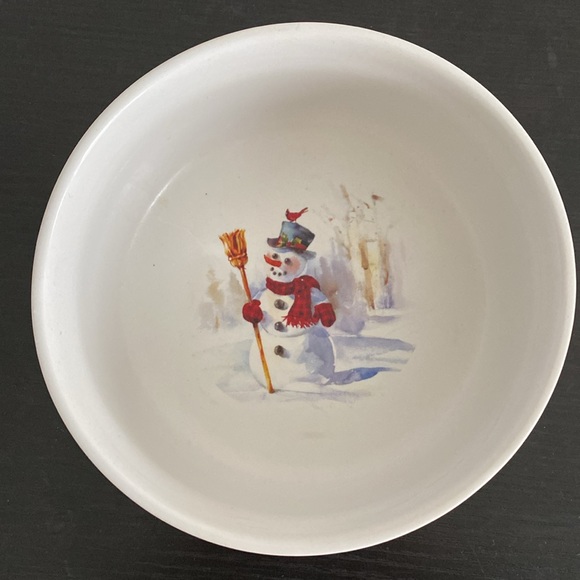 Holiday Snowman Decorative Bowl - Picture 2 of 3
